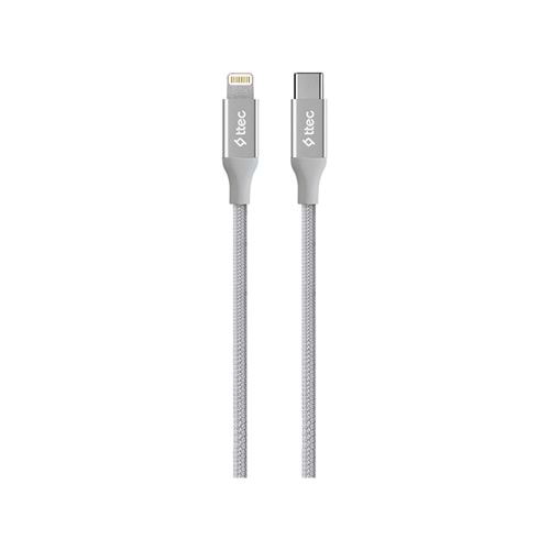 Ttec AlumiCable Type-c Lightning Hızlı Şarj Kablosu 150cm 2DK41G Gümüş