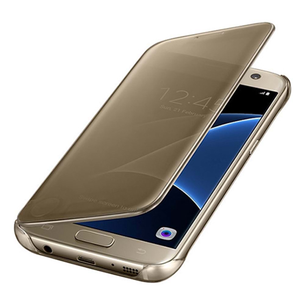 Samsung Galaxy S7 Clear Back Cover Orjinal Kılıf - Altın EF-QG930CFEGWW