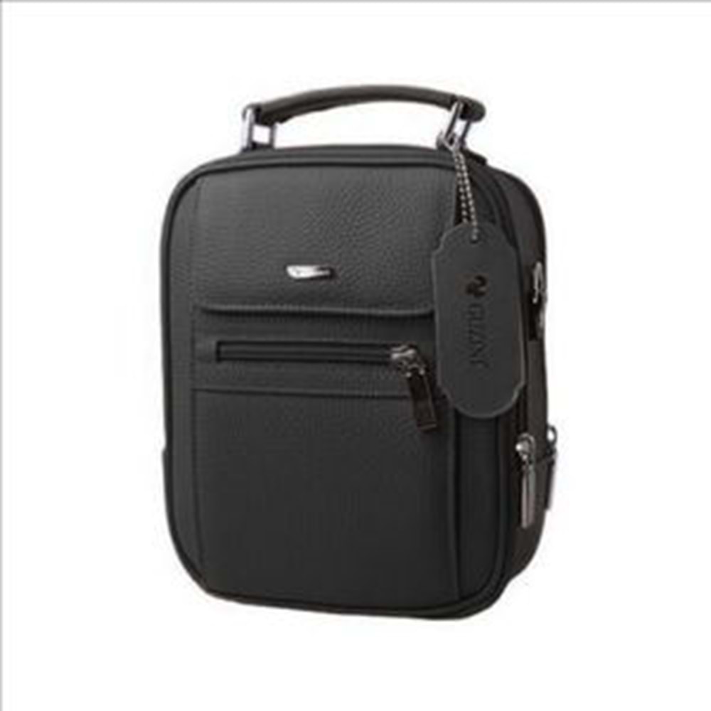 Guzini 588 Gerçek Deri Erkek El Çantası Siyah