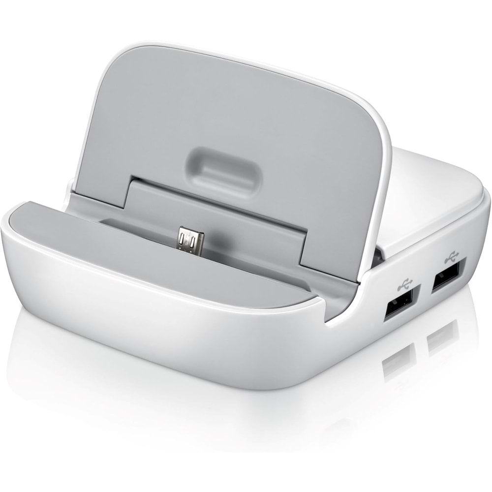 Samsung N7100 Galaxy Note 2 Multimedia Dock (Smart Dock) Akıllı Masaüstü Şarjlı Stand + Şarj Aleti - EDD-S20EWEGSTD (BU ÜRÜN OUTLETTİR)
