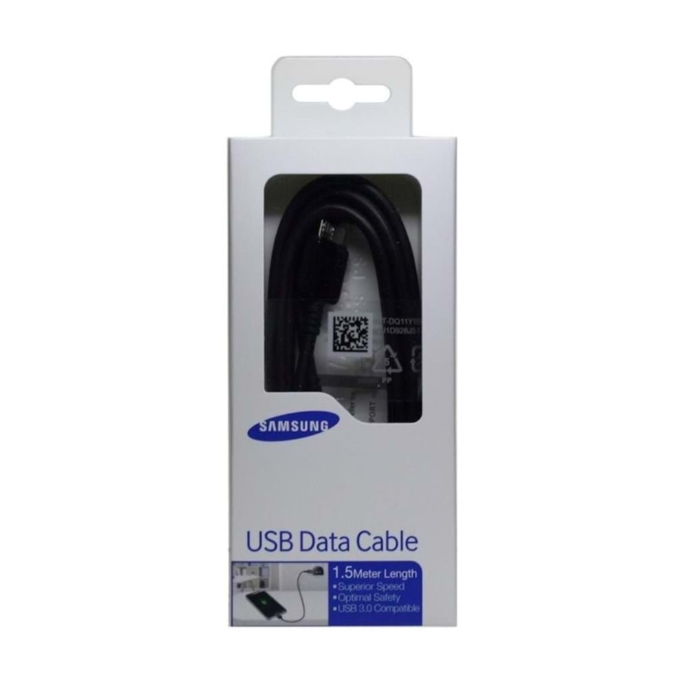 OUTLET Samsung N9000 Galaxy Note 3 Orjinal USB 3.0 Data ve Şarj Kablosu Siyah ET-DQ11Y1BEGWW(Outlet)