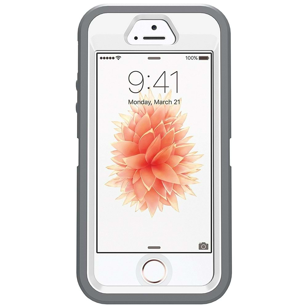 OtterBox Iphone SE/5/5S Defender Kılıf Gri-Beyaz