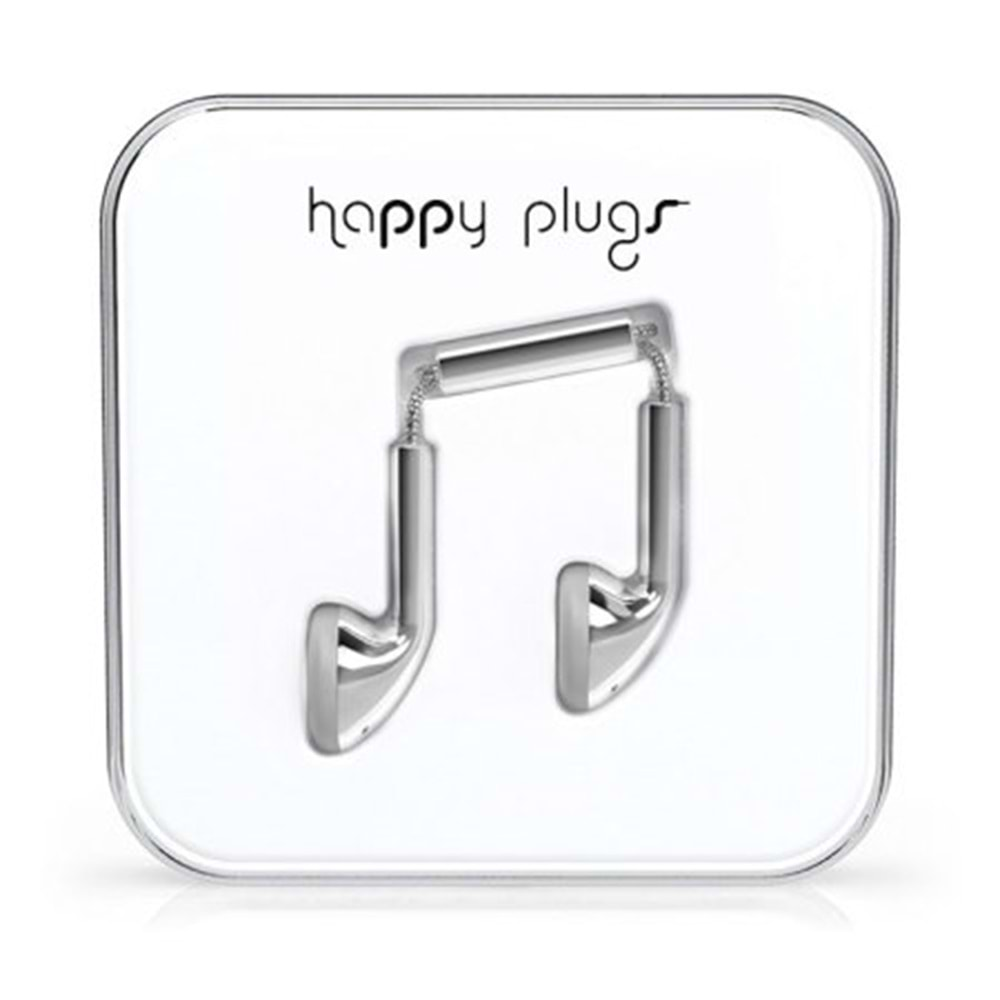 Happy Plugs Kulak içi Kulaklık Parlak Gümüş 7735