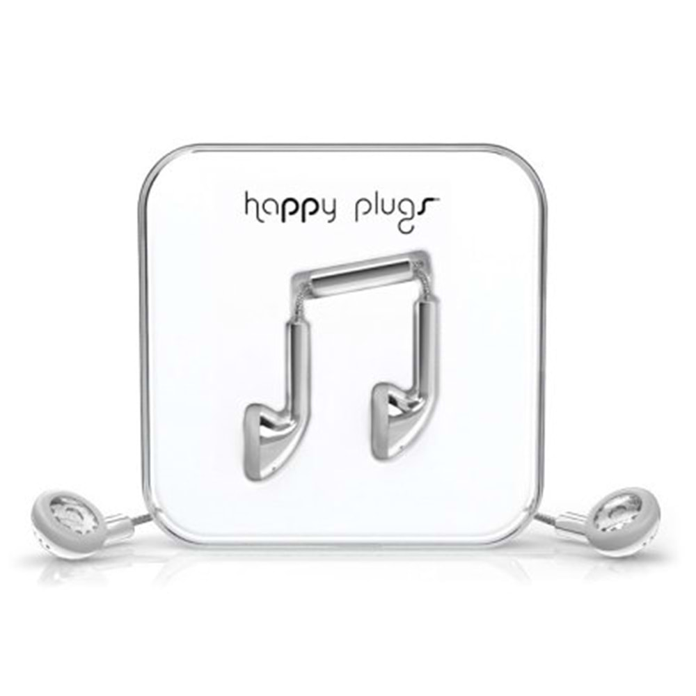 Happy Plugs Kulak içi Kulaklık Parlak Gümüş 7735