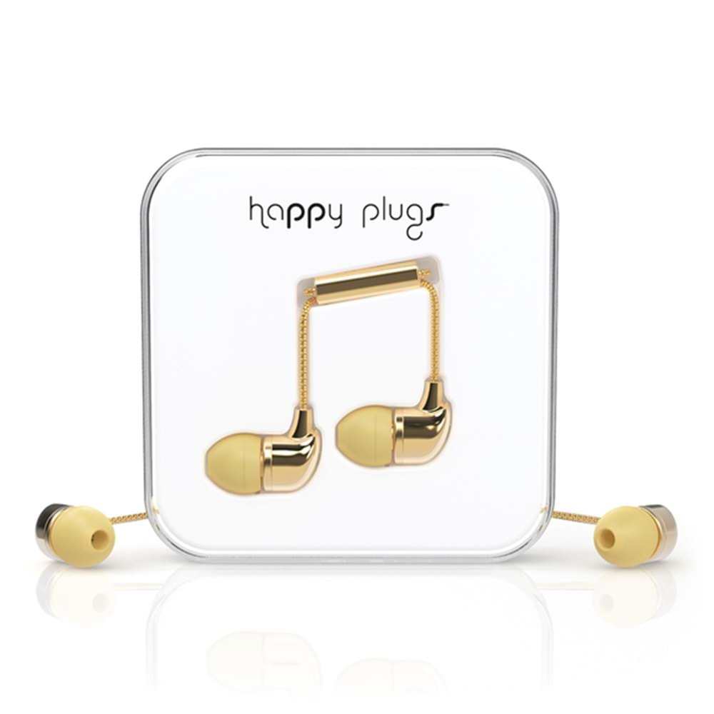 Happy Plugs Kulak içi Kulaklık Parlak Gold 7728