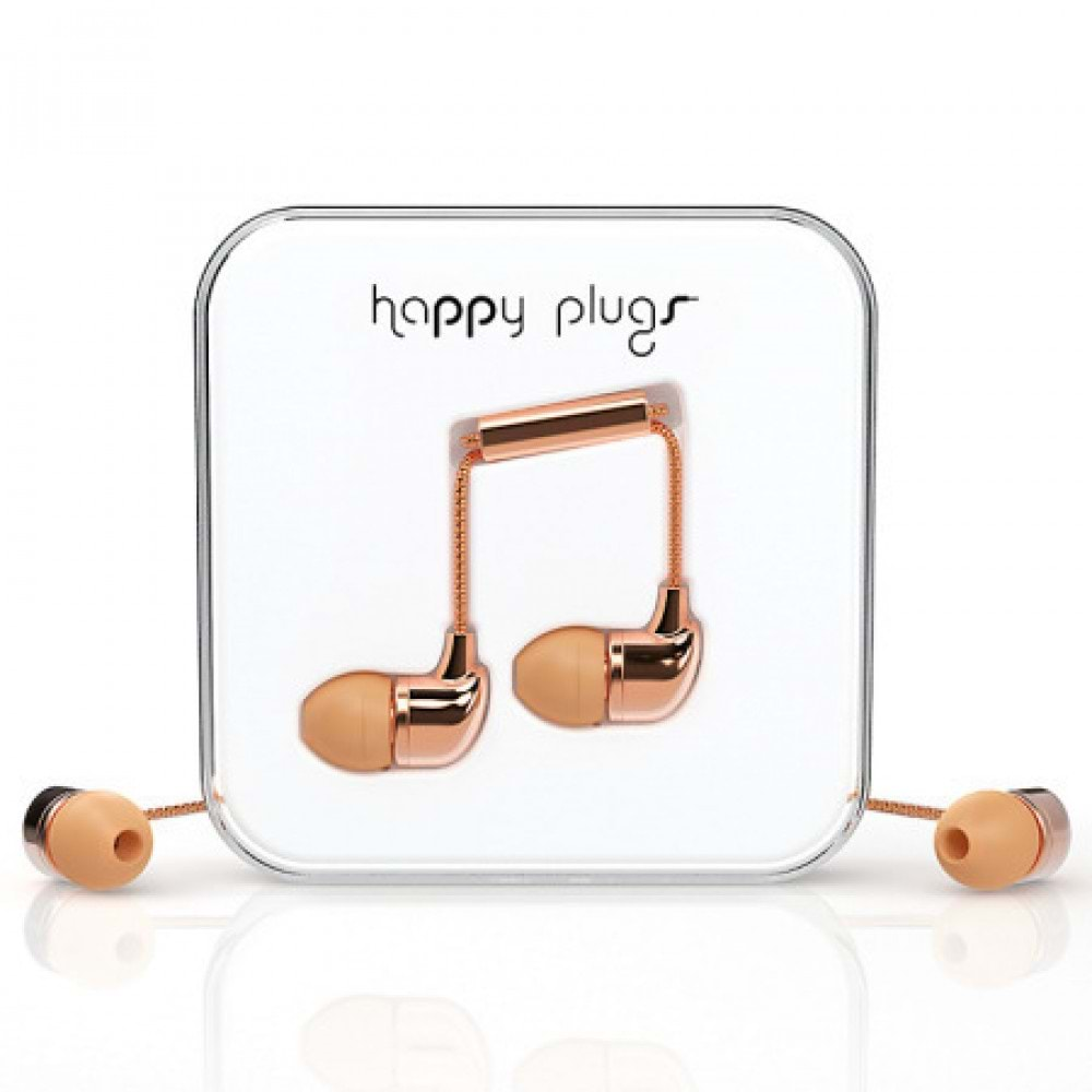 Happy Plugs Kulak içi Kulaklık Parlak Rose Gold 7738