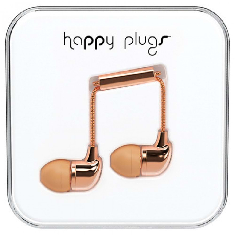 Happy Plugs Kulak içi Kulaklık Parlak Rose Gold 7738