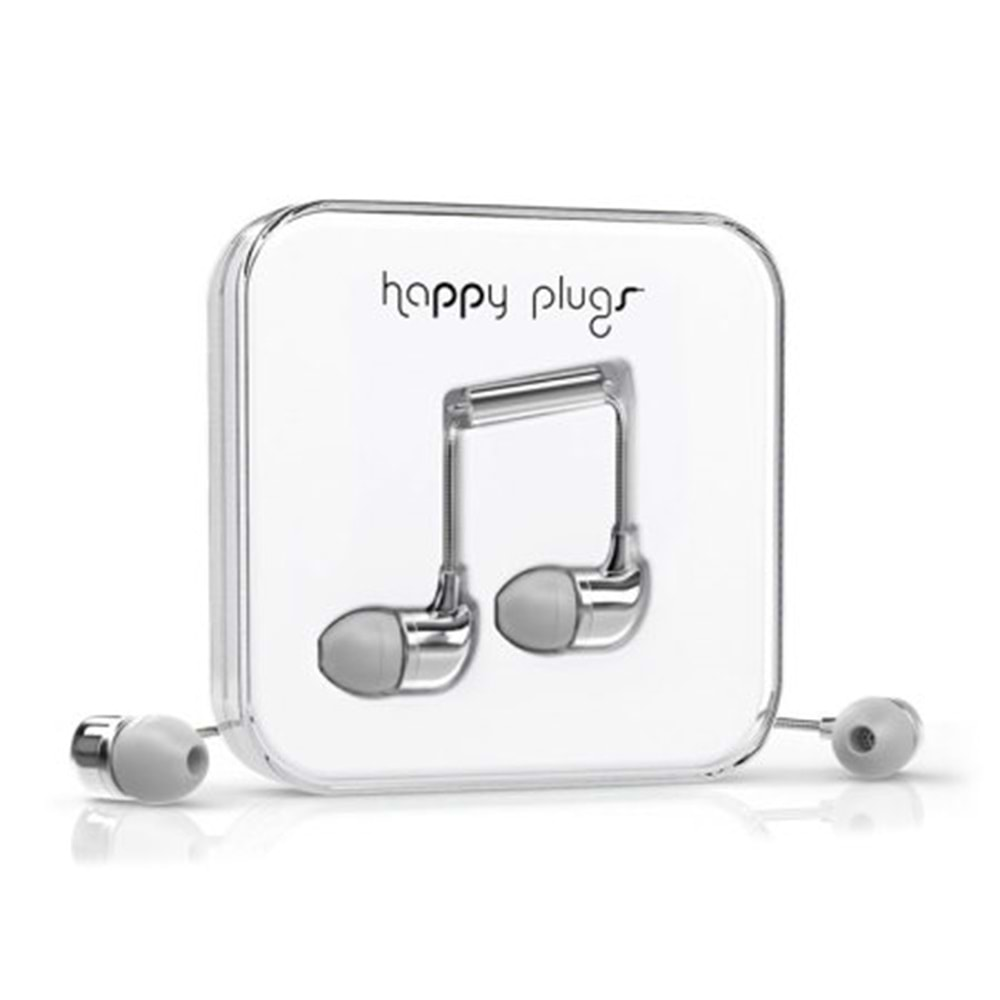 Happy Plugs Kulak içi Kulaklık Parlak Gümüş 7736