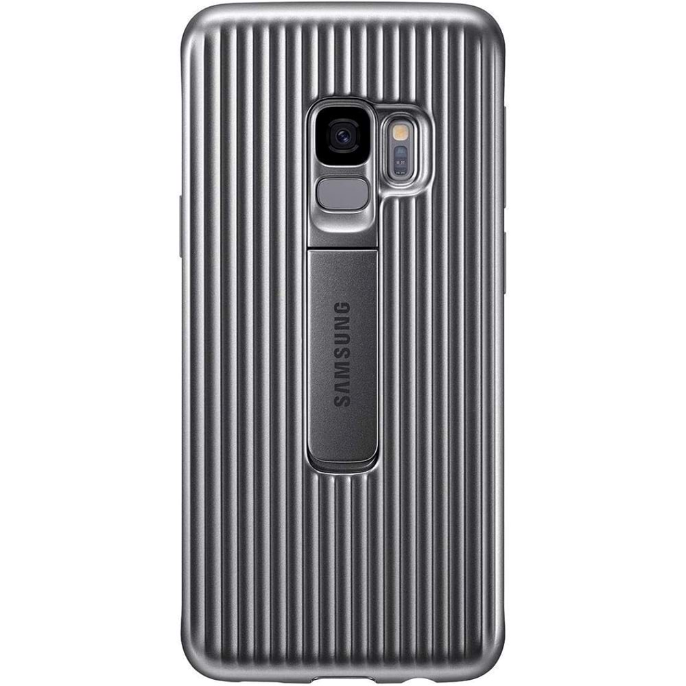 Samsung Galaxy S9 Orjinal Protective Stanting Cover Gümüş - EF-RG960CSEGWW