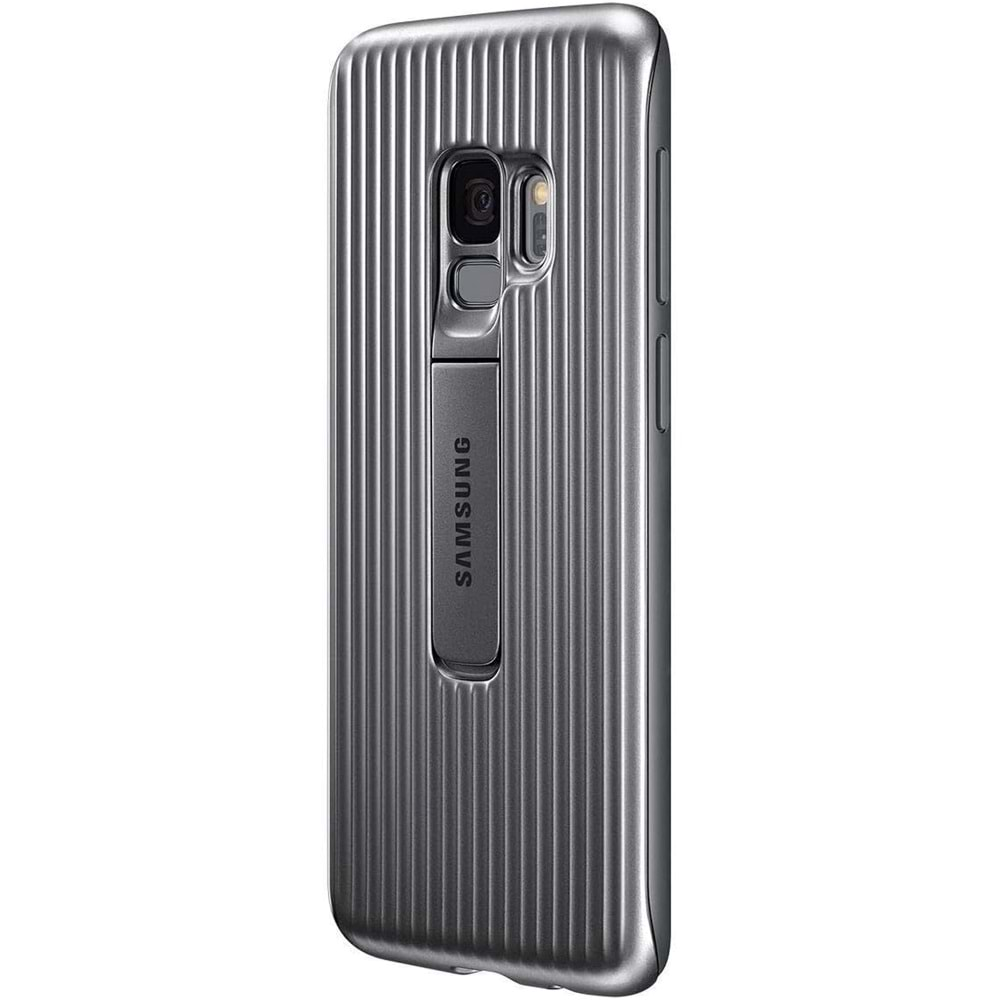 Samsung Galaxy S9 Orjinal Protective Stanting Cover Gümüş - EF-RG960CSEGWW