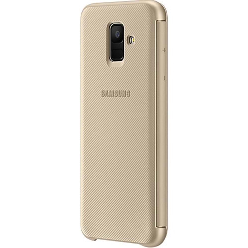 Samsung Galaxy A6 2018 Wallet Cover Orjinal Kılıf - Gold EF-WA600CFEGWW(Outlet)
