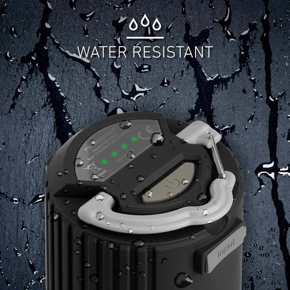 OUTLET SBS Outdoor Waterproof Led Fenerli Taşınabilir Şarj Cihazı 8800 mAh (OUTLET)