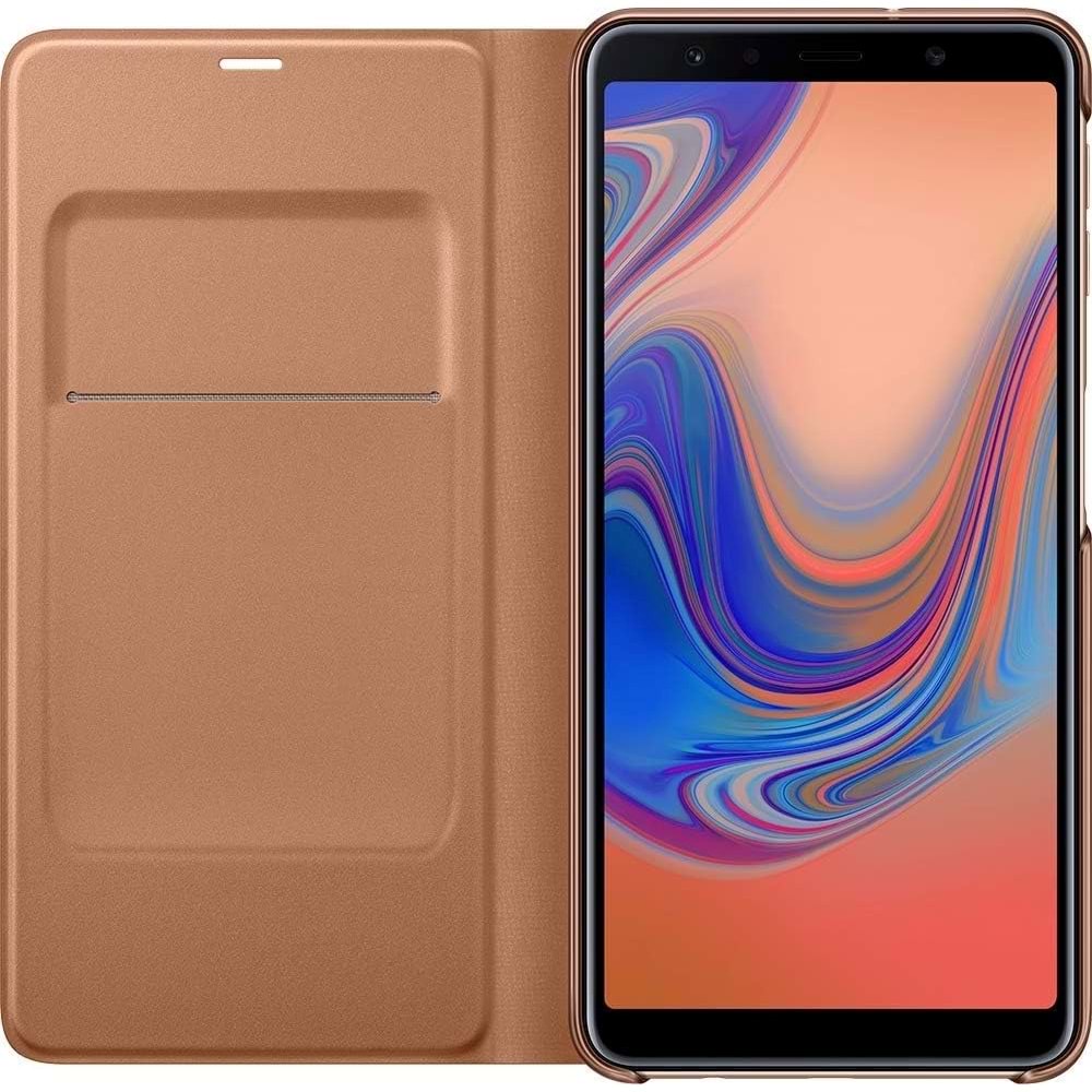 Samsung Galaxy A7 2018 Wallet Cover Orjinal Kılıf - Altın EF-WA7500PFEGWW