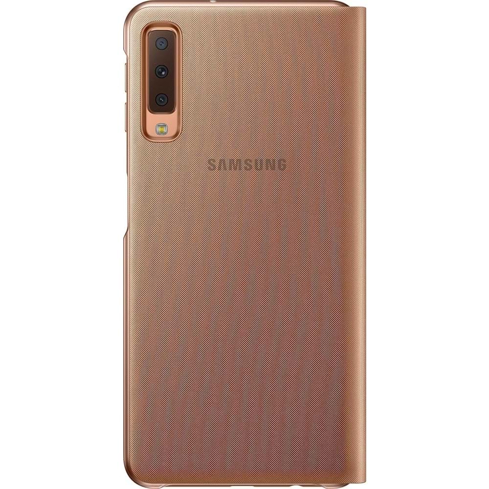 Samsung Galaxy A7 2018 Wallet Cover Orjinal Kılıf - Altın EF-WA7500PFEGWW