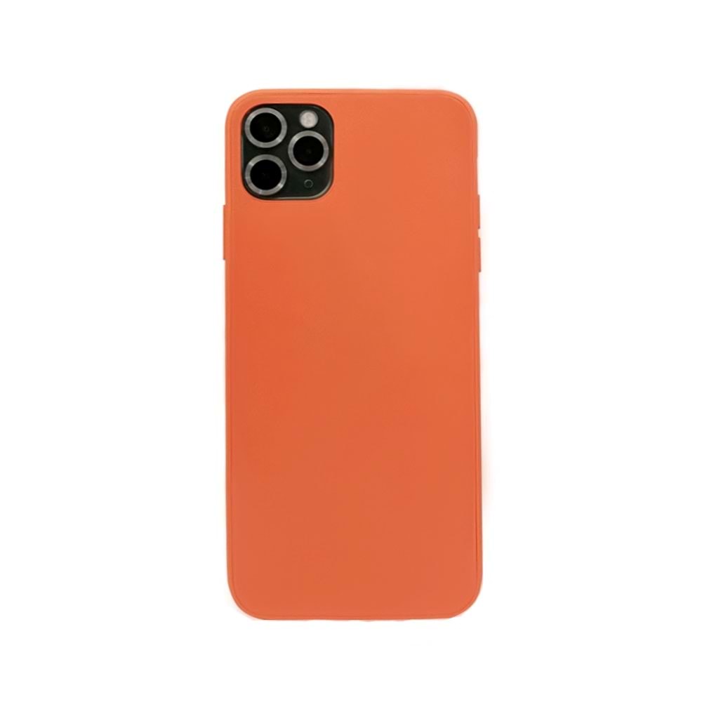 Apple iPhone 11 Pro Max Mint Silikon Kılıf - Turuncu