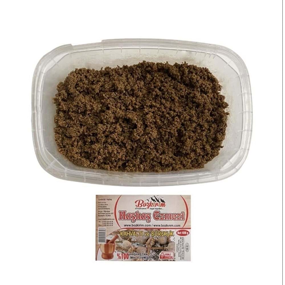 Bozkırım Doğal Katkısız Haşhaş Ezmesi 500 Gr