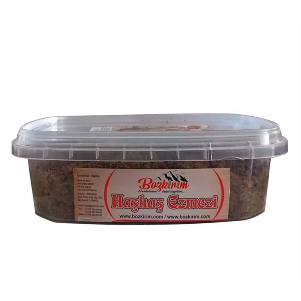 Bozkırım Doğal Katkısız Haşhaş Ezmesi 500 Gr