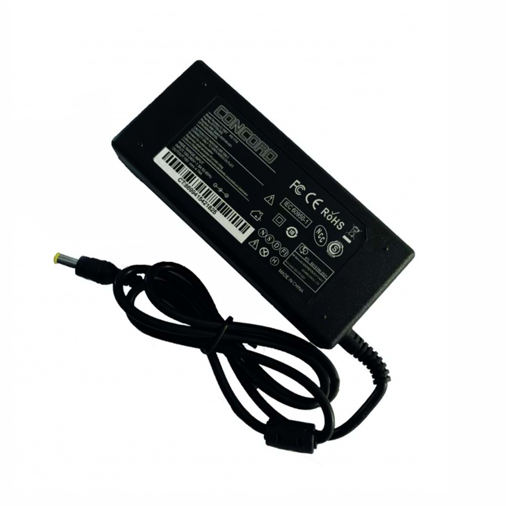 PdaTeknoloji Concord 19V Samsung Notebook Şarj Adaptörü C-1507 - Siyah