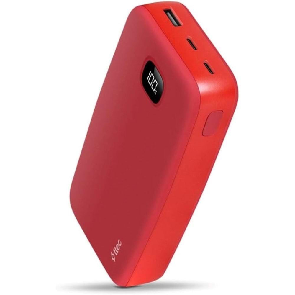 Ttec ChargeUp LCD 20.000 mAh Taşınabilir Hızlı Şarj Aleti/Powerbank Gül Kurusu 2BB211GK