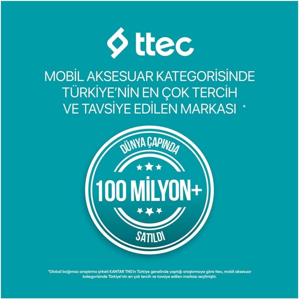 Ttec ChargeUp LCD 20.000 mAh Taşınabilir Hızlı Şarj Aleti/Powerbank Gül Kurusu 2BB211GK