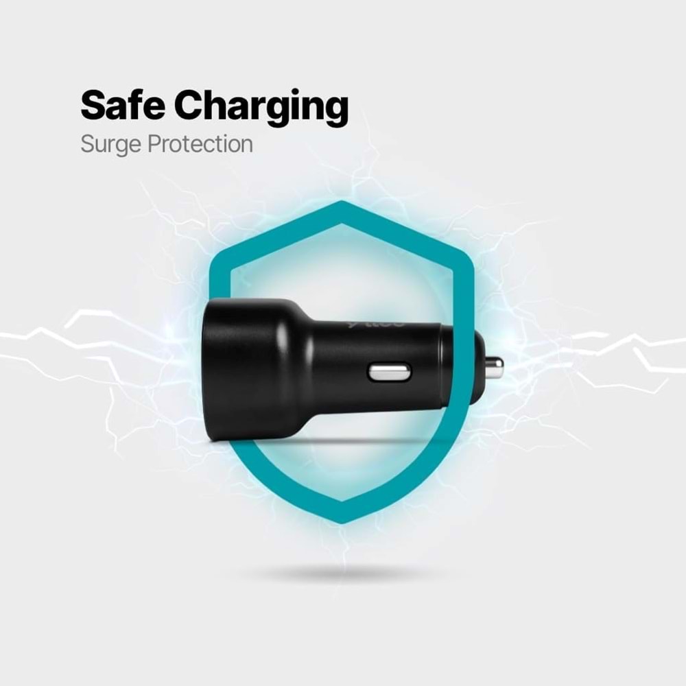 Ttec SmartCharger Duo PD 48W Araç Hızlı Şarj Aleti USB-C+USB-A Siyah 2CKP02S