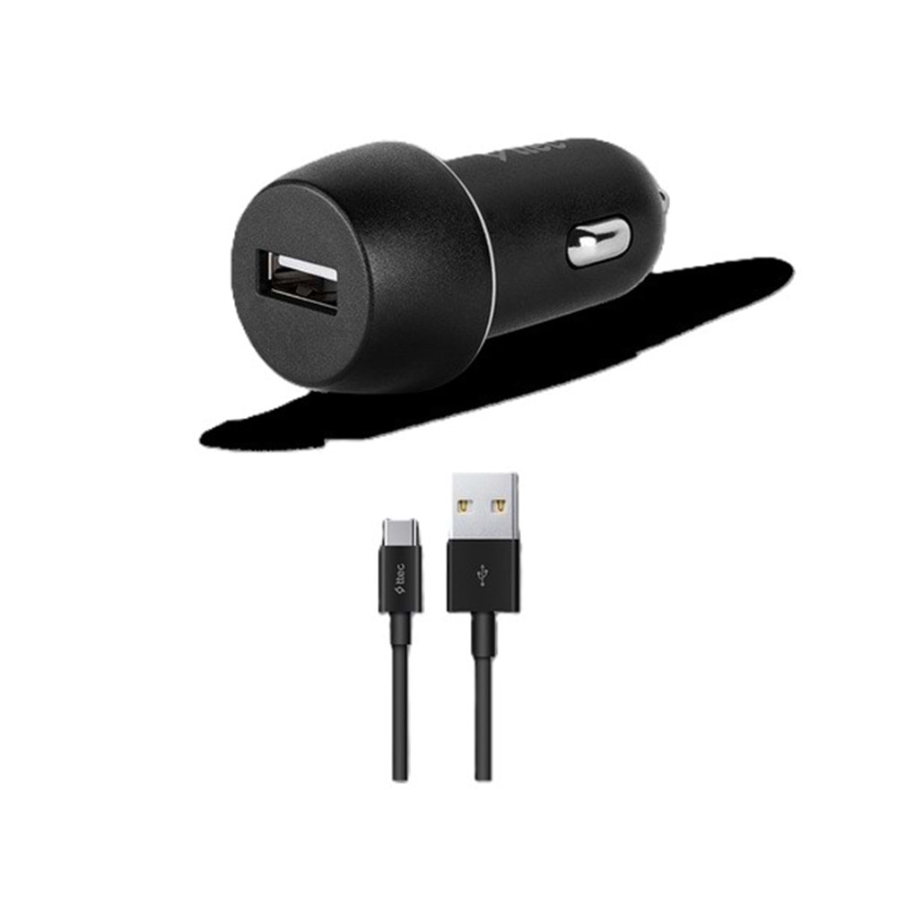 Ttec SmartCharger 2.1A Araç Şarj Aleti ve Type-C Kablo Siyah - 2CKS20CS