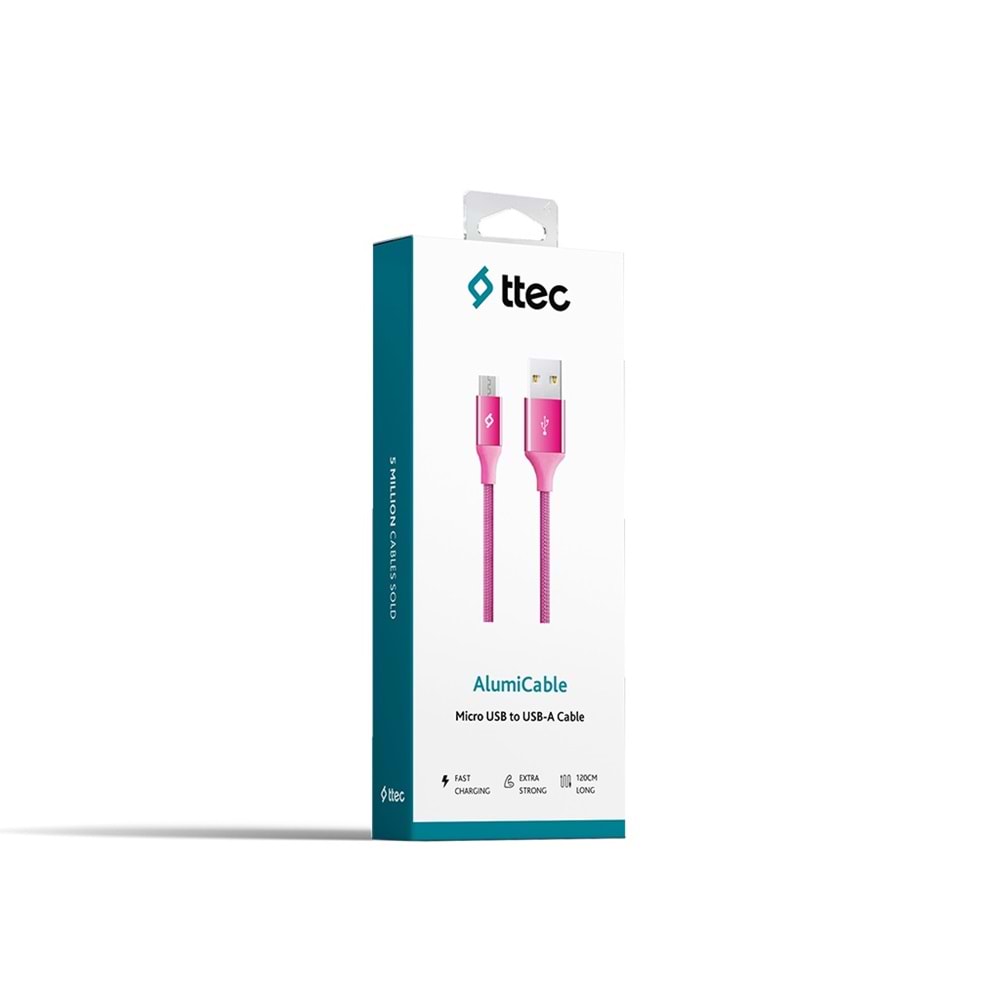 Ttec AlumiCable Micro USB Kablo Pembe 1.20 cm - 2DK11P