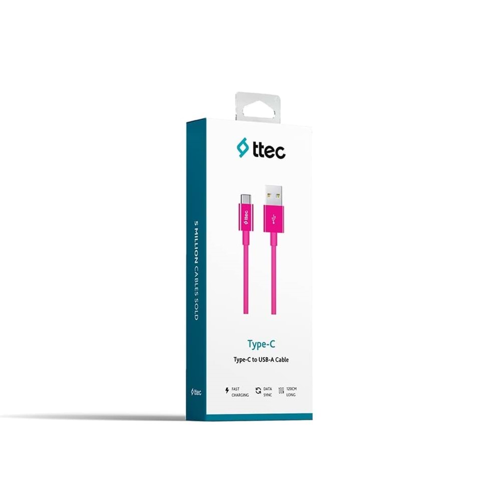 Ttec Type-C Kablo Pembe 1.20cm - 2DK12P