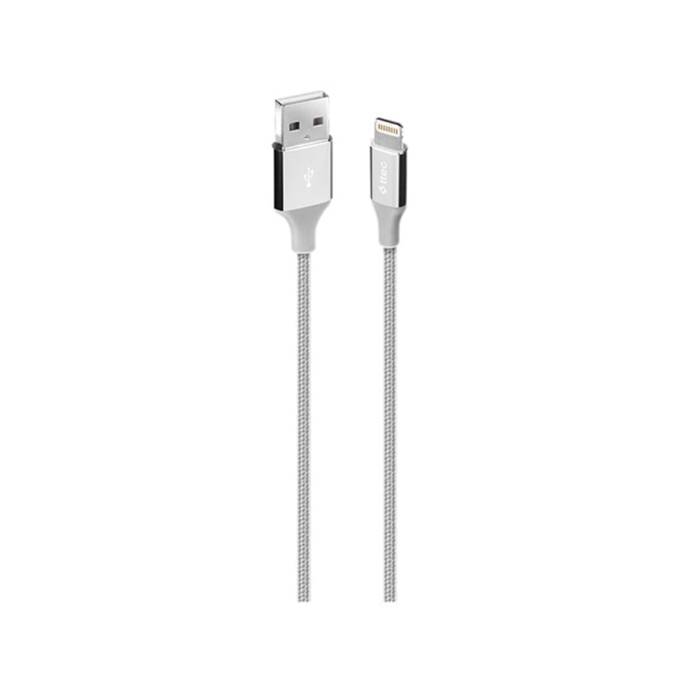 Ttec AlumiCable Lightning ile Uyumlu Kablo Gri 1.2M - 2DK16G
