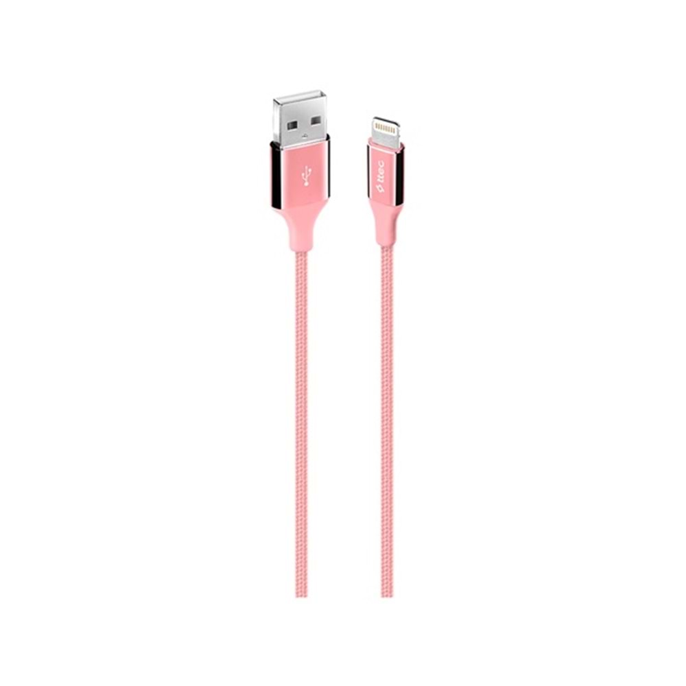 Ttec AlumiCable Lightning ile Uyumlu Kablo Rose Gold 1.2M - 2DK16RA