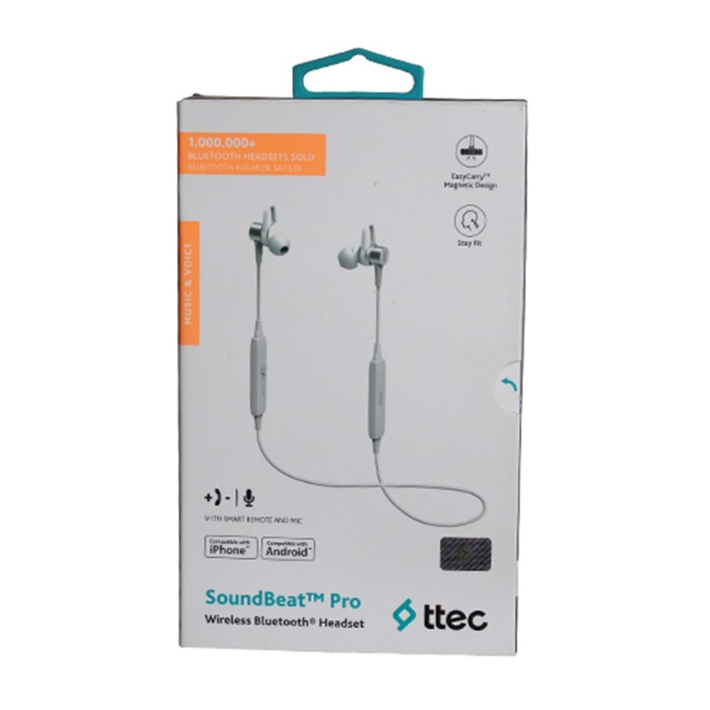 TTEC Soundbeat Pro Mıknatıslı Bluetooth Kulaklık Gri - 2KM113G