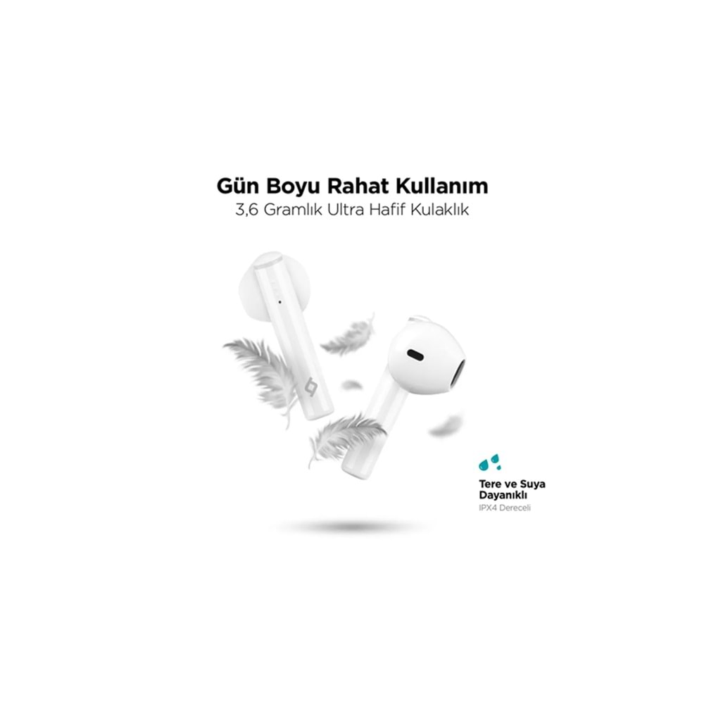 Ttec Airbeat Lite 2 Kablosuz Tws Bluetooth Kulaklık Beyaz 2KM137B