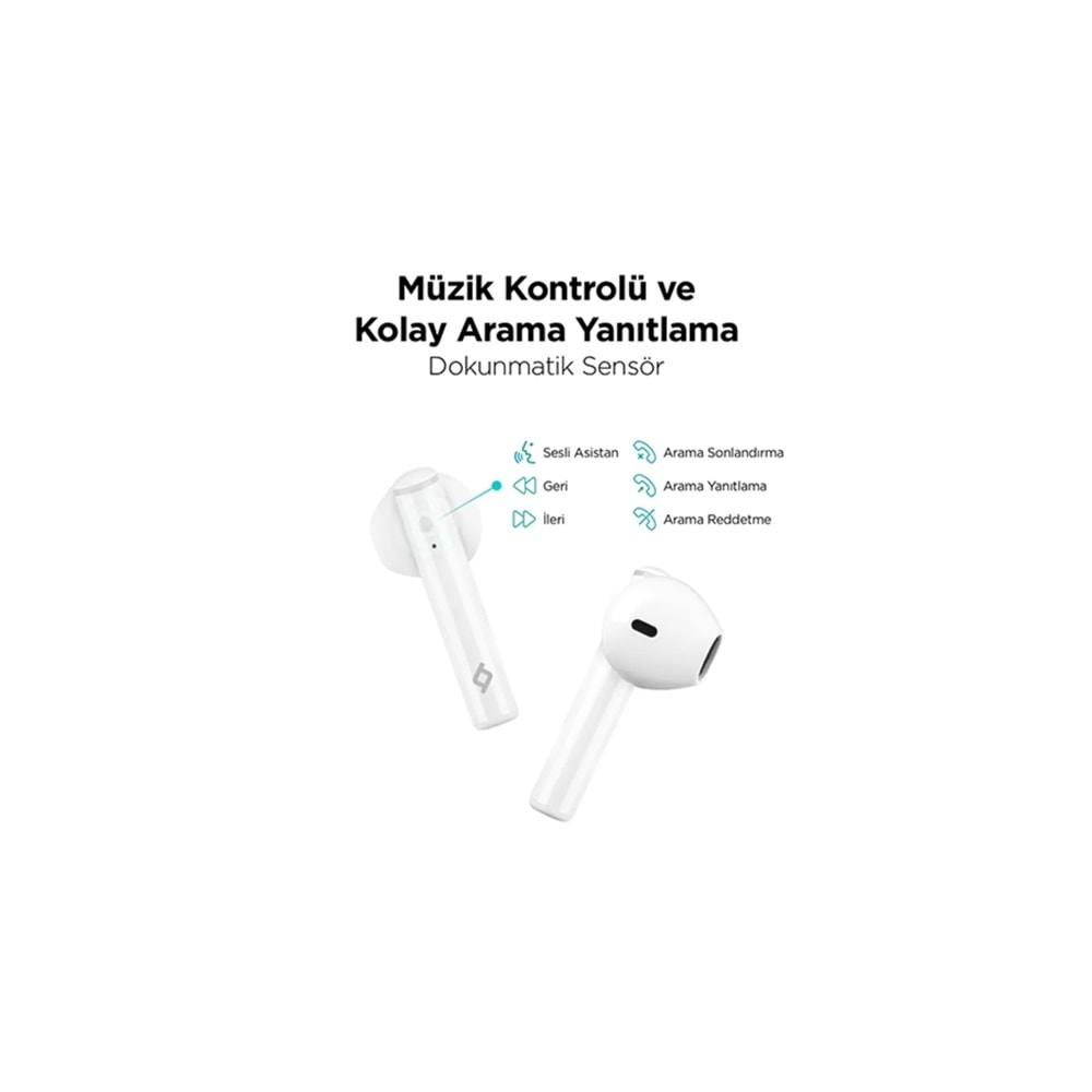 Ttec Airbeat Lite 2 Kablosuz Tws Bluetooth Kulaklık Beyaz 2KM137B