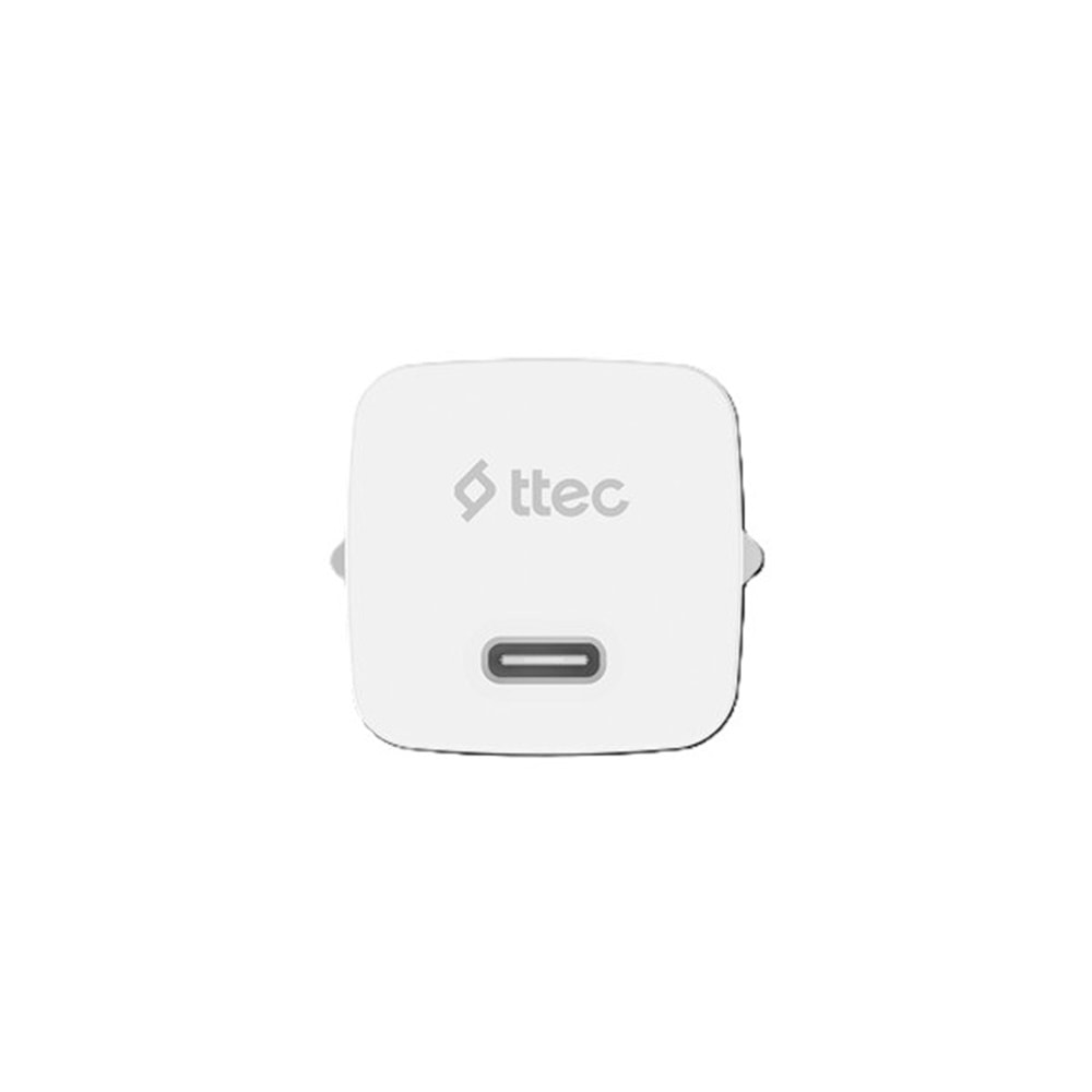 Ttec Smart Charger Pro PD 20W Şarj Aleti (Type-C Şarj Adaptörü + Type-C to Lightning Kablo) Beyaz-2SCP01LB