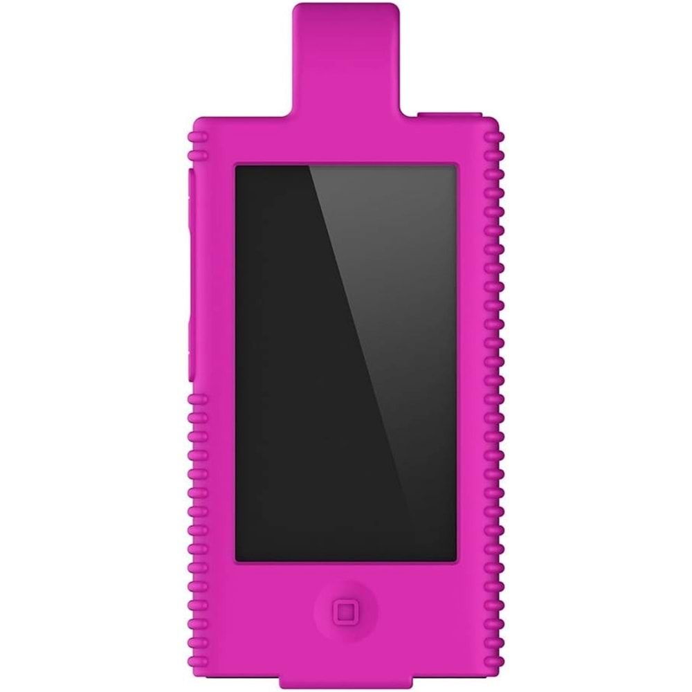 Adopted iPod Nano 7 Corduroy Clip Silikon Kılıf - Pembe ANA10103