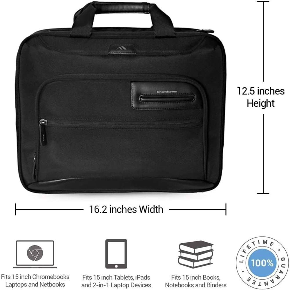 Brenthaven Elliot Deluxe Brief Orjinal Laptop Çantası Siyah