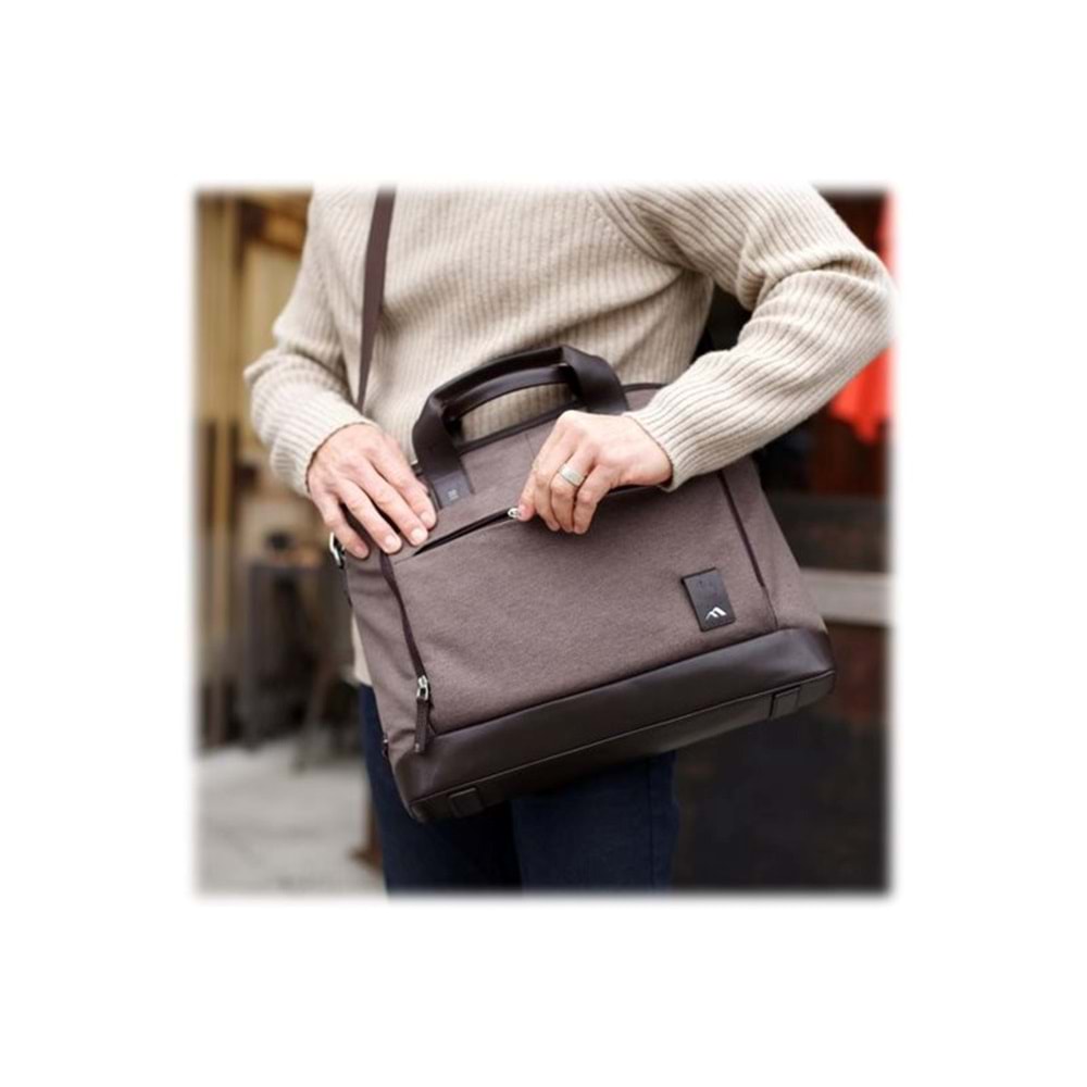 Brenthaven 15 inç Orjinal Medina Slim Brief Dizüstü Bilgisayar Çantası Kahverengi 2332