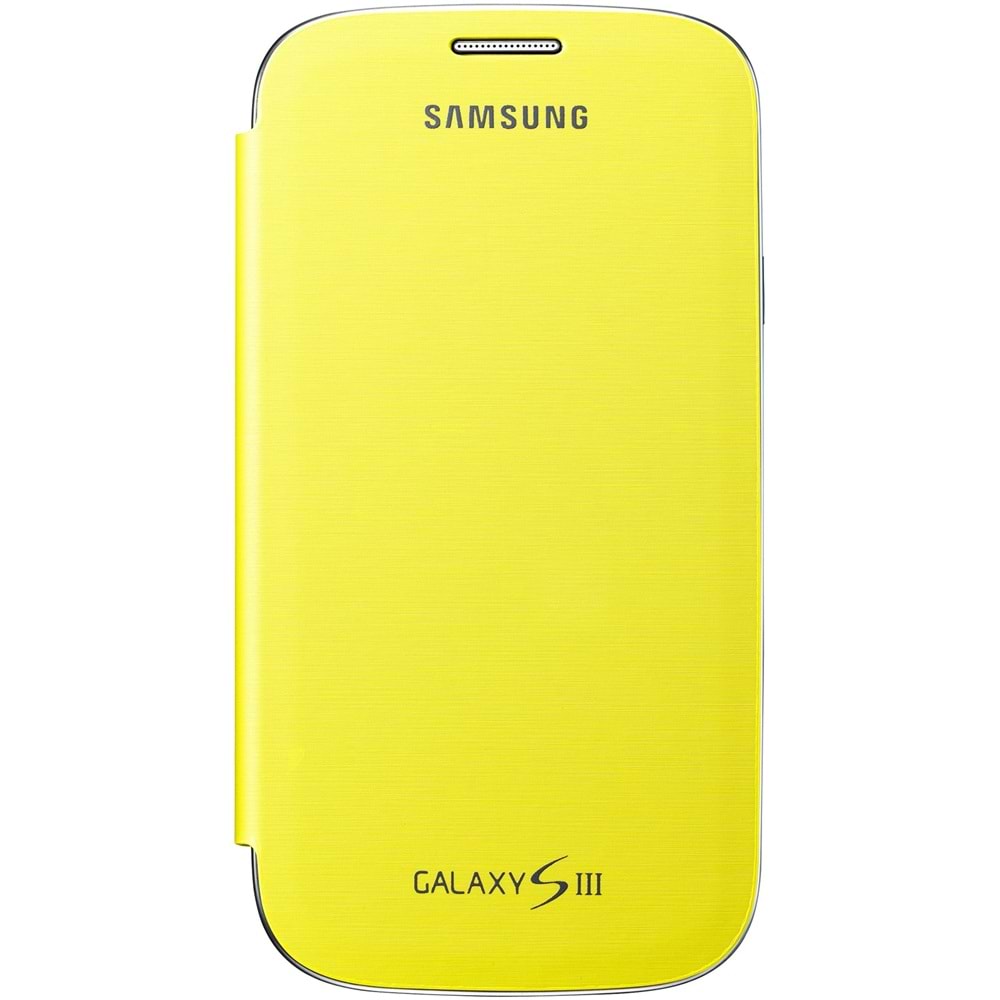 Samsung i9300 Galaxy S3 Orjinal Flip Cover Kılıf - EFC-1G6FYECSTD Sarı