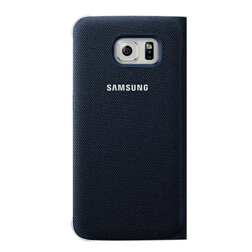 Samsung Galaxy S6 Orjinal S-View Cover (Tekstil) - Siyah EF-CG920BBEGWW