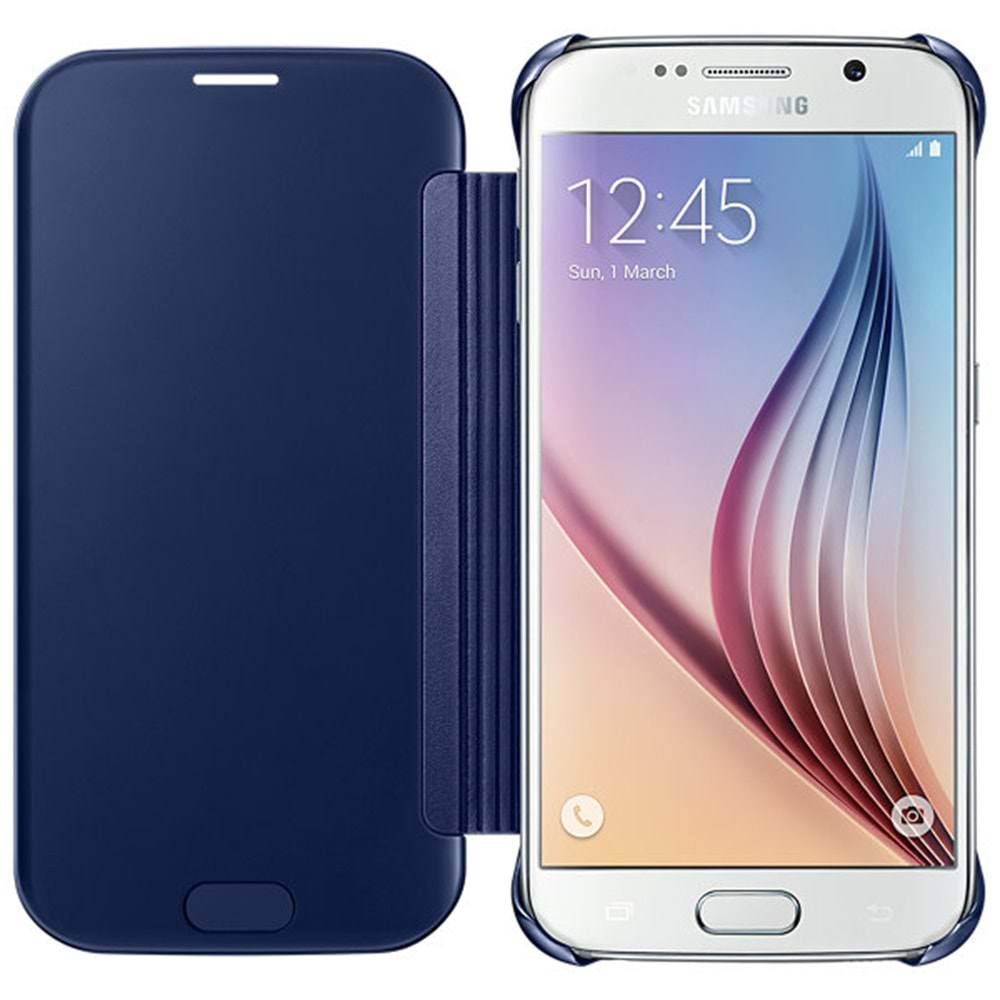 Samsung Galaxy S6 Orjinal Clear View Cover - Siyah EF-ZG920BBEGWW (Outlet)