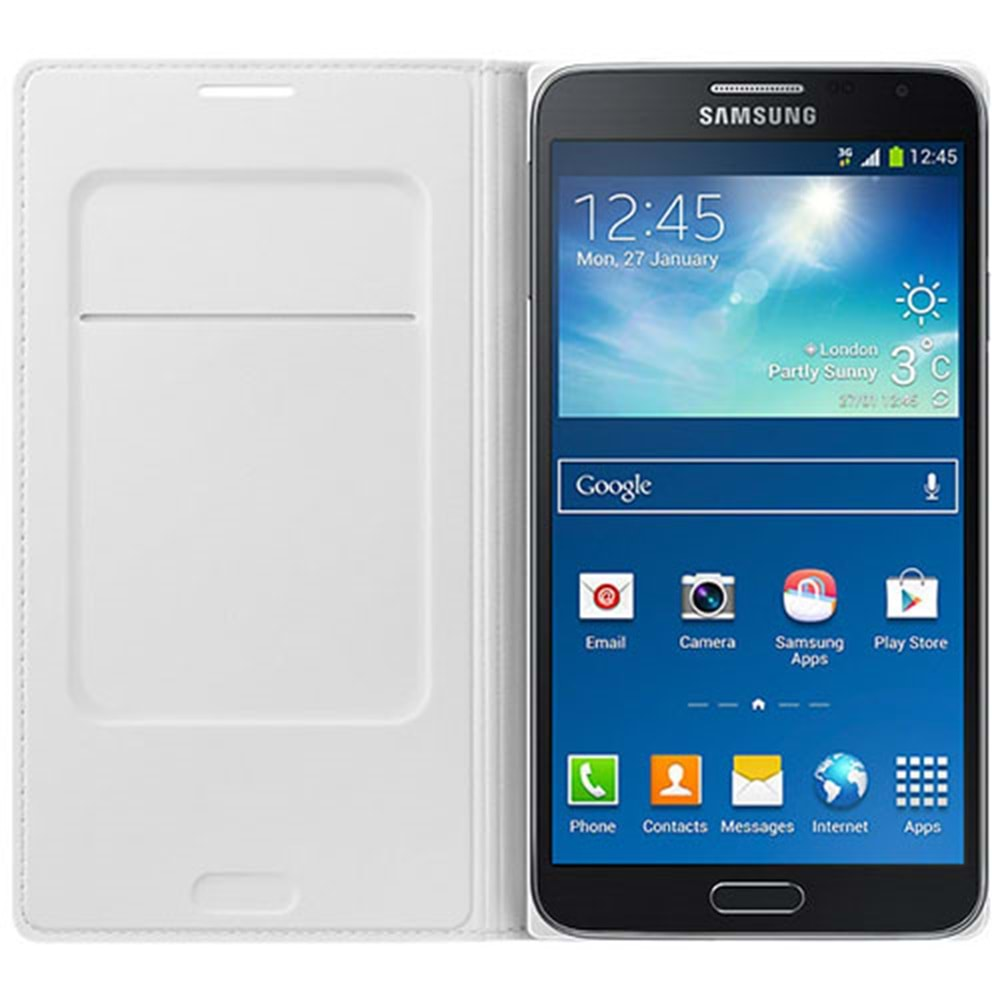 Samsung Galaxy Note 3 Neo Kılıf Orjinal Flip Wallet - Beyaz EF-WN750BWEGWW