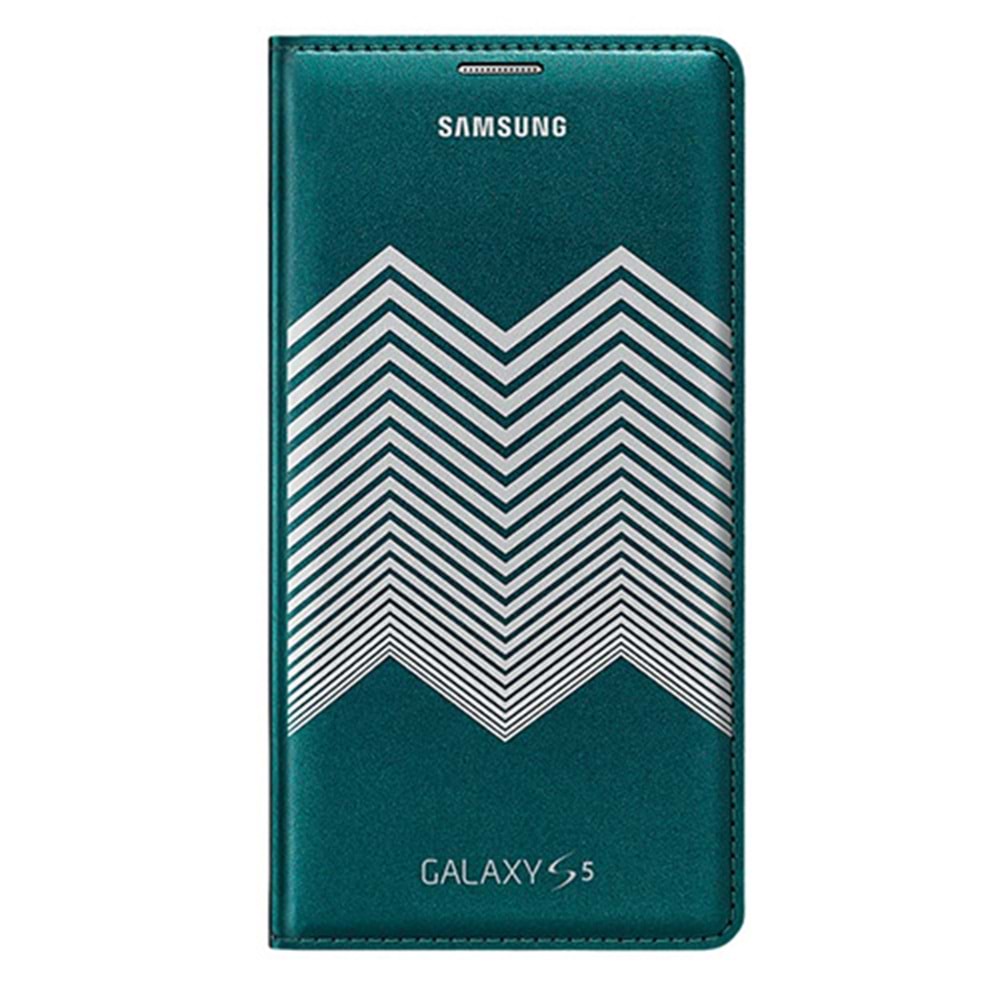 Samsung Galaxy S5 Nicholas Kırkwood Flip Wallet Orjinal Kılıf Mavi Beyaz EF-WG900RKEGWW