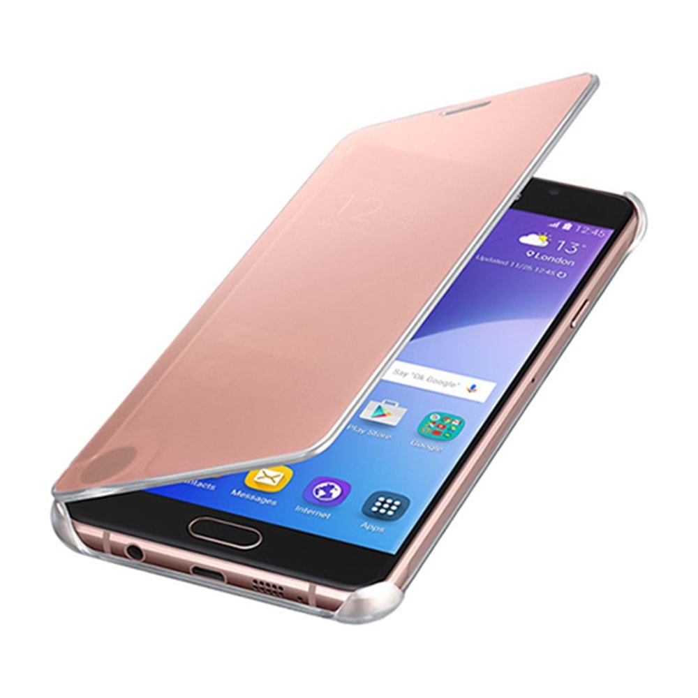 Samsung A710F Galaxy A7 (2016) Orjinal Clear View Cover Pembe EF-ZA710CZEGWW