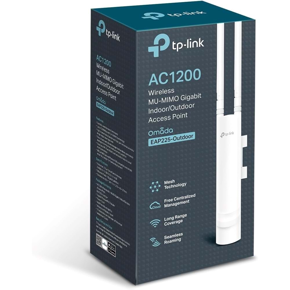 OUTLET TP-Link AC1200 EAP225-Dış Ortam Kablosuz Erişim Noktası OUTLET