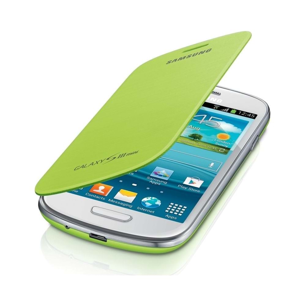 OUTLET Samsung S3 Mini Flip Cover Kılıf Yeşil EFC1M7FMEG8TD ( BU ÜRÜN OUTLETTİR)