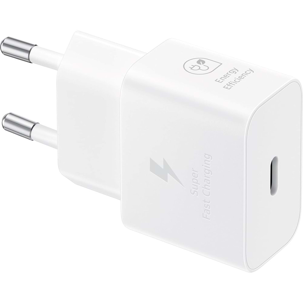 Samsung EP-T2510X 25W Type-C Hızlı Şarj Aleti Type-C to Type-C Kablolu- Beyaz EP-T2510XWEGWW (Samsung Türkiye Garantili)