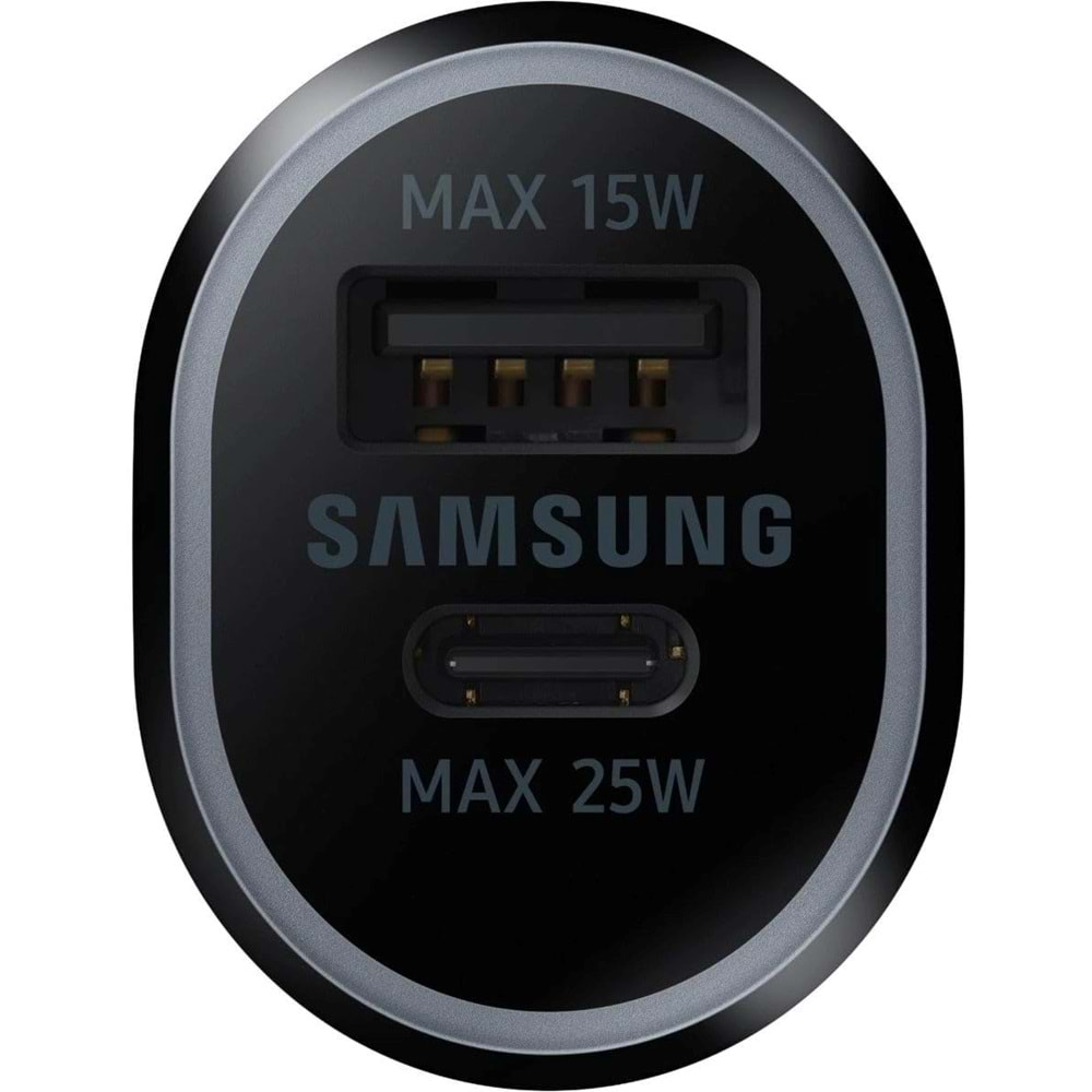 Samsung EPL4020N Hızlı Araç Şarj Aleti USB 25W Type-C 15W Siyah EP-L4020NBEGWW