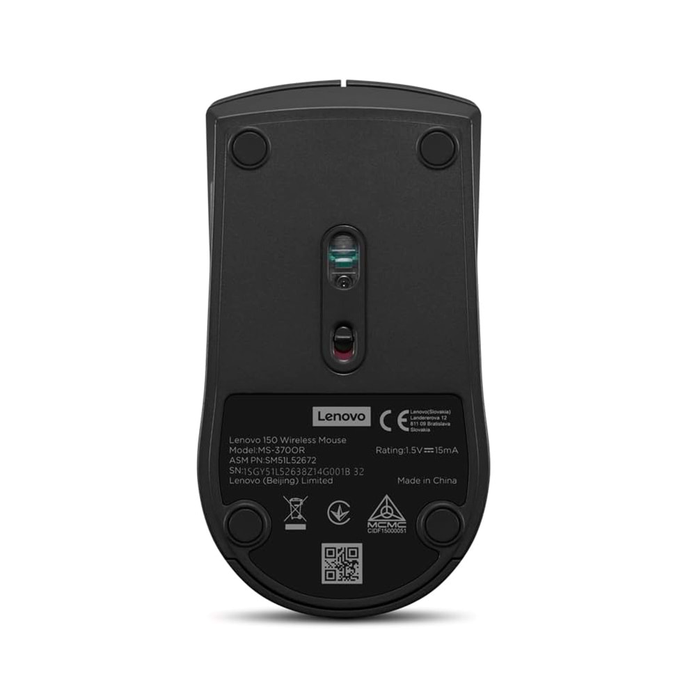 Lenovo 150 Wireless Kablosuz Mouse - Siyah GY51L52638