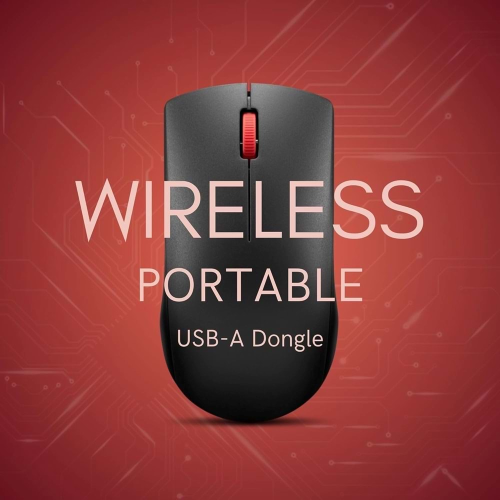 Lenovo 150 Wireless Kablosuz Mouse - Siyah GY51L52638