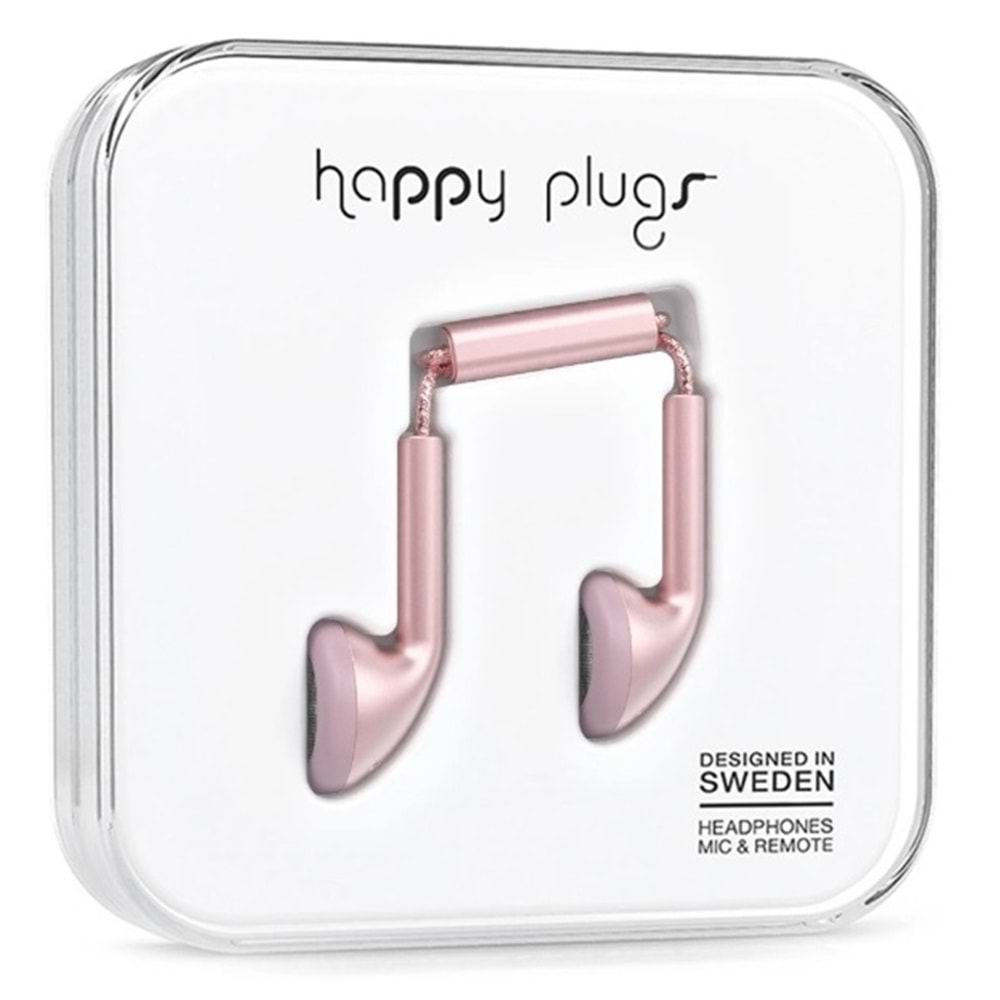 Happy Plugs Kulak içi Kulaklık Pink Gold 7835